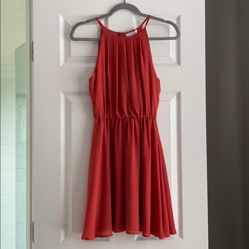 Lush Red Halter Mini Dress
